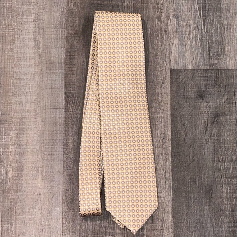 💞 New Standard Length Cream & Grey Haggar Tie